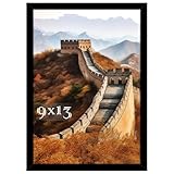 Picrit 9x13 Picture Frame, Photo Frame for Wall Mounting Display, Black