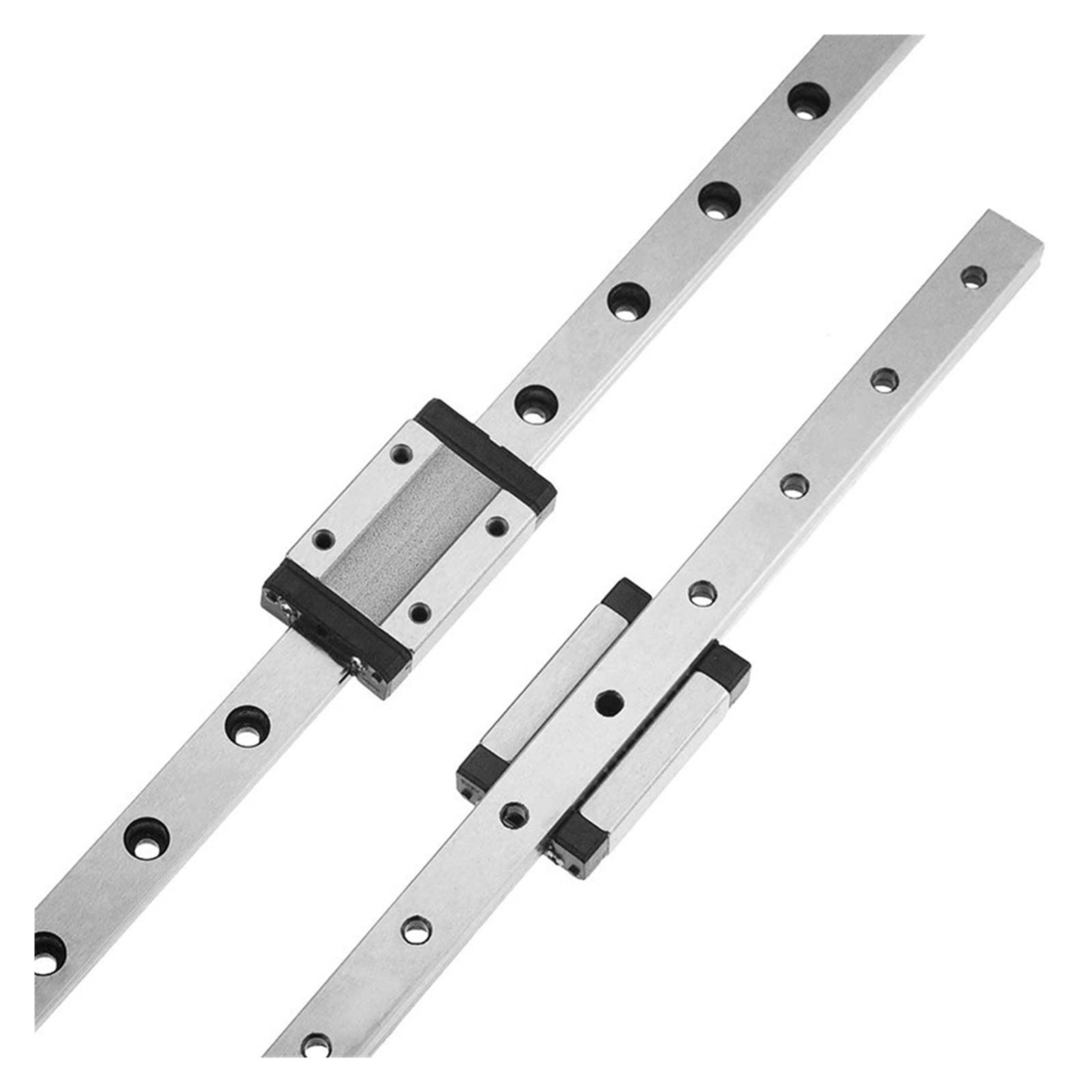 VOREAL MGN 12mm Guide Linéaire MGN12 L=100 200 300 350 400 500 550 600 700 mm Rail Linéaire + MGN12C / MGN12H Linéaire Noir SS Chariot Leisurely (Color : MGN 12C, Guide Length : 500mm with Block)