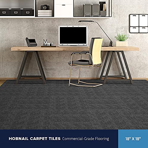IncStores 1/4 Inch Thick Hobnail Self Adhesive Carpet Tiles