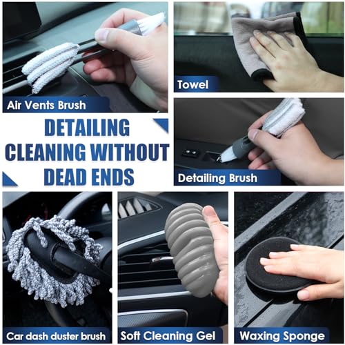 image for Viewsun 21Pcs Car Cleaning Kit with High Power Handheld Vacuum, Car Wa