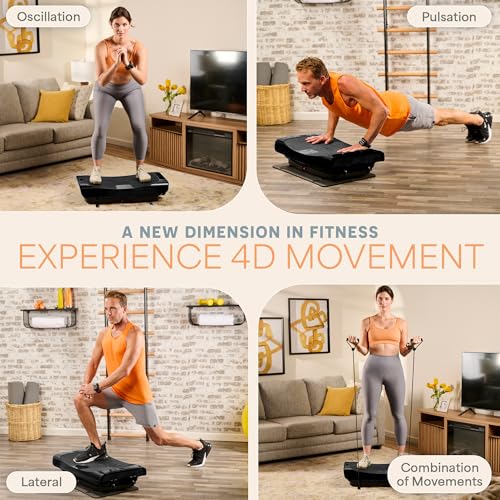Image of Lifepro 4D Vibration Plate Exercise Machine - Triple Motor, 7 Presets, 60 Speeds Rumblex Plus /Pro Vibrating Platform with Wrist Remote - Whole Body Shaker Vibration Plate for Lymphatic Drainage