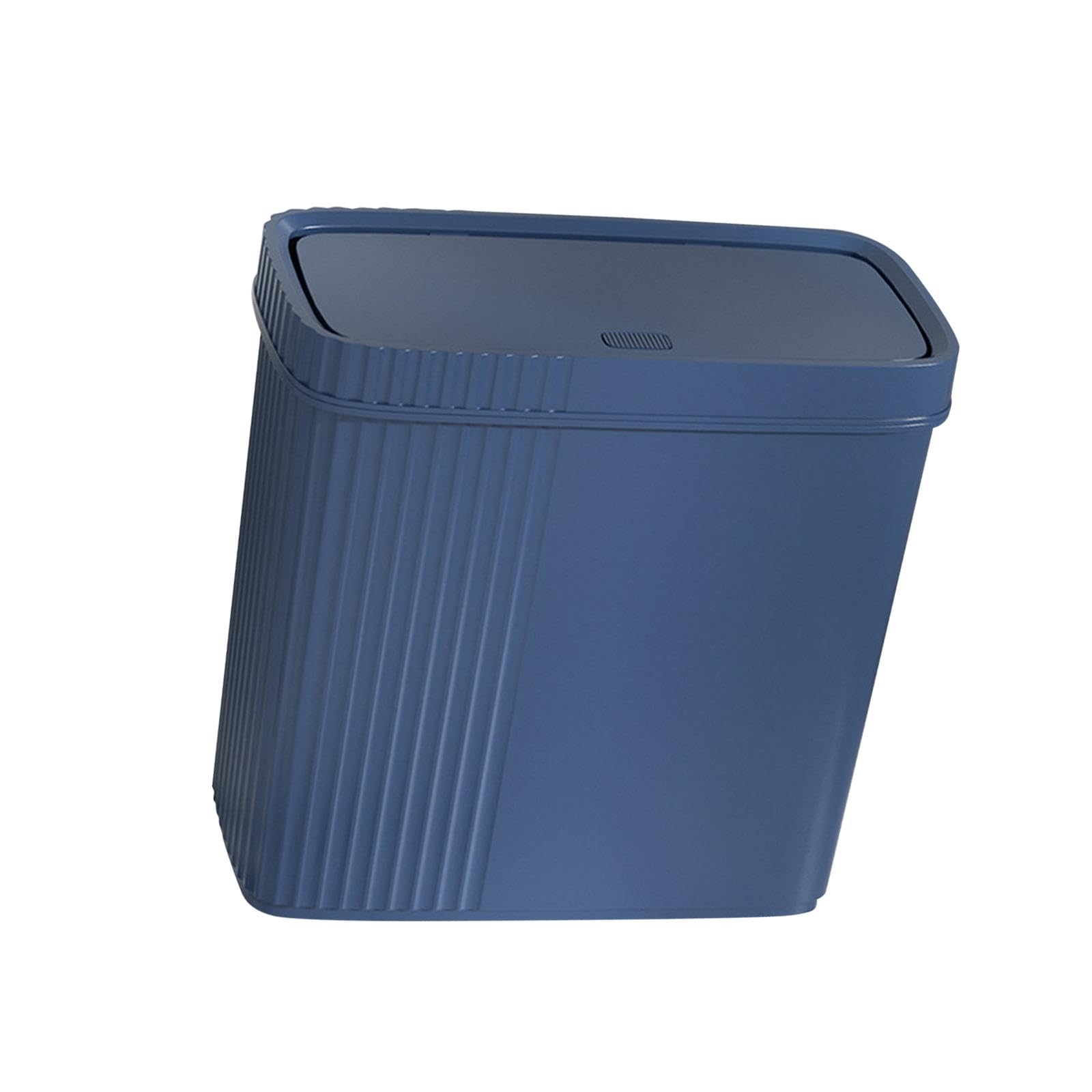 CALANDIS® Slim Narrow Bathroom Trash Can Rectangular for Toilet Multipurpose Waste Bin Blue | Trash Cans & Wastebaskets | Household Supplies & Cleaning 3