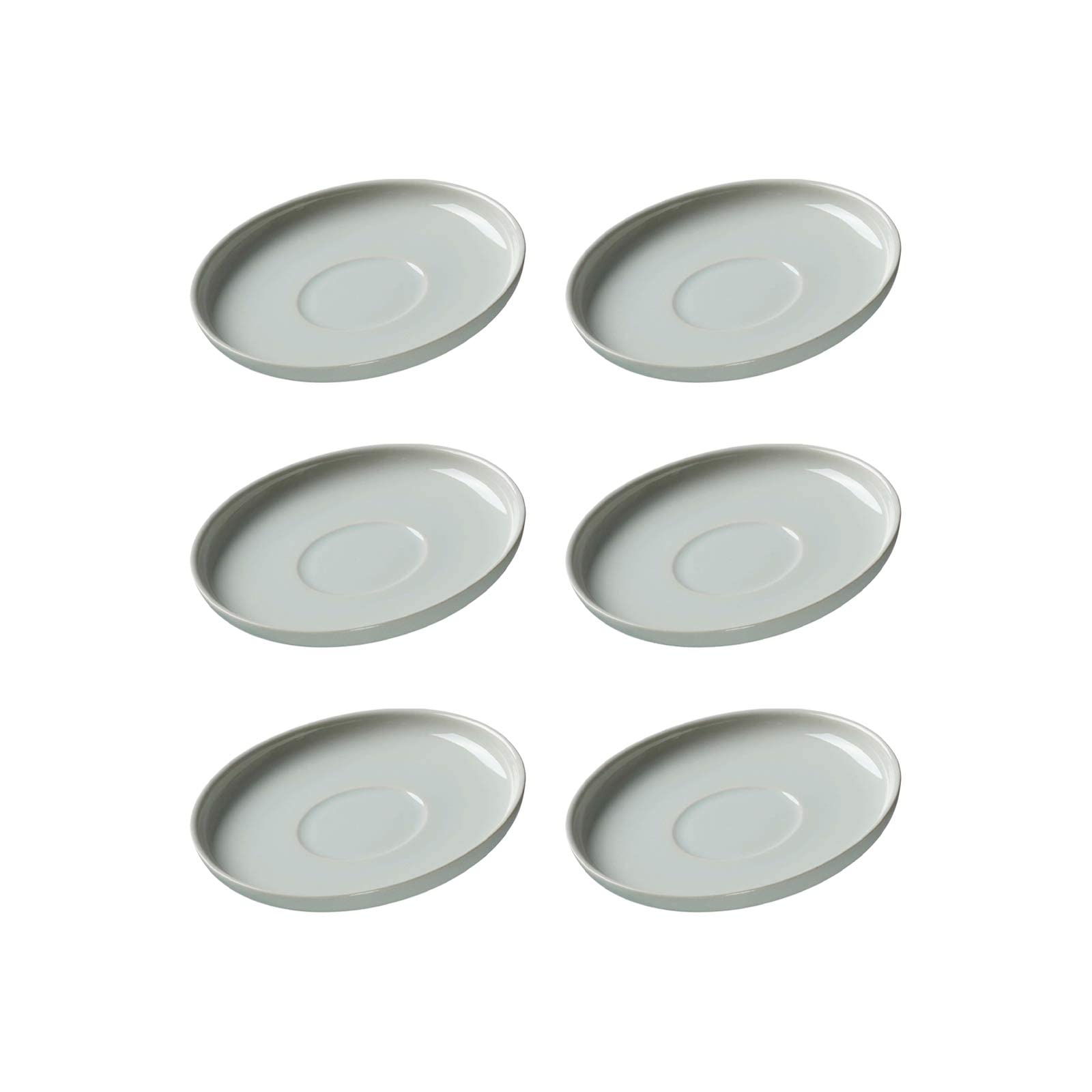 Ritzenhoff & Breker - Set di 6 piattini da caffè Jasper, ø 10,5 cm, colore: Porcellana (Mint)