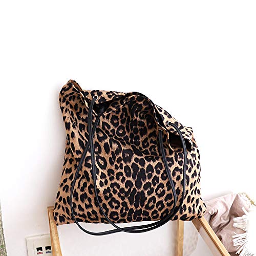 Image of Leopard Shoulder Bag Soft & Lightweight Large Tote Purse Handbag Travel Satchel Gift for Women