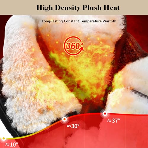 Diabetic Slippers for Women, Adjustable Extra Wide Walking Boots, Warm Fuzzy Memory Foam Edema Footwear for Swollen Feet, Foot Pain2