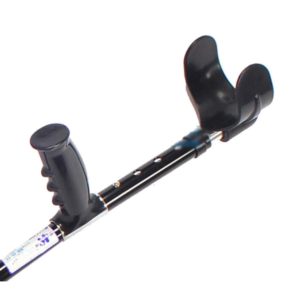 Muletas Caminantes Codos Plegables Aleaciones de Aluminio Antebrazo Muletilla Codo Muletas Ultraligero Aluminio Asistencia Doble Ajustable (87.5-115.5cm)