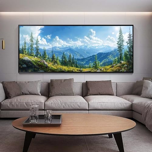 Peinture diamant forêt géante pour décorer votre salon style nature