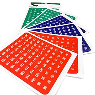 Self Adhesive Coloured Numbered Labels 1-160 - in Red, Blue and Green [Pack of 480 Labels] - Made in The UK by IVY Stationery - (231020)