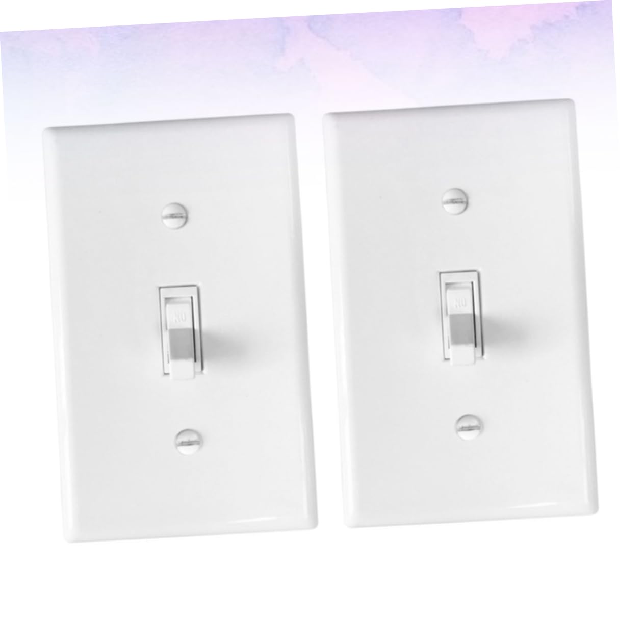 Mikikit 3sets Control Panel Switch Board White Retro Switch Wall Plate Toggle Mechanical Panel for Home Office Lighting 4pcs*3