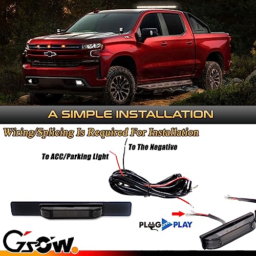 Kit de 3 luces LED ámbar para parrilla Chevrolet Silverado miniatura 5