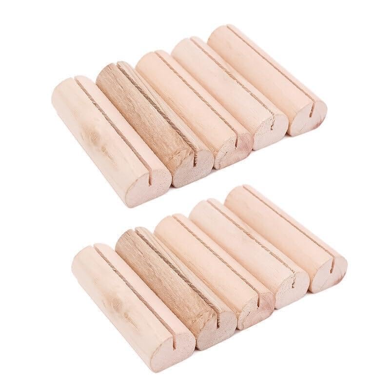 Segnaposto in legno con clip per foto, cartoline, fidanzamento, matrimonio, compleanno, festa, numero (10 pezzi)
