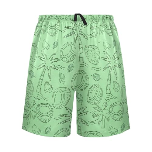 Men's Pajama Shorts Coconut Athletic Pajama Sleep Bottoms with Pockets 2302005