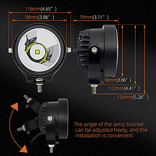 Szdystar Led Round Driving Fog Lights Offroad Driving Spot Lights 2Pcs 4 Inch Super Bright Led Pod Lights Work Auxiliary Lights Ditch Lights Fit For Atv Utv Suv Pickup Motorcycle Truck Car Golf Boat #TOP1