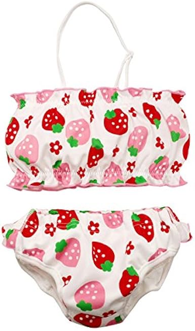Amazon Co Jp ミキハウス Mikihouse いちご ベビースイムおむつパンツ 水着 12 7101 976 フリー 80 90cm ピンク 08 服 ファッション小物