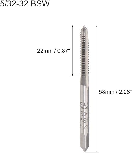 Miniatura 2 de uxcell Macho de la máquina 532-32 BSW Rosca H2 de alta velocidad del tornillo de acero roscas roscado herramienta de roscado 2pcs