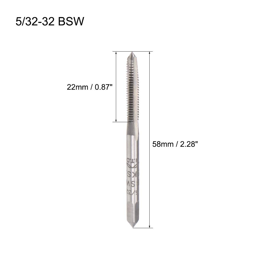 Taraud Filetage G3/8-19 HSS - Conique 55°, 4 Flûtes, Pour Taraudage Précision