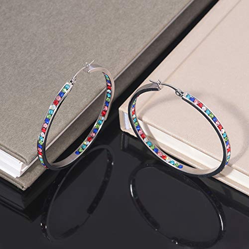 Cinily FH8954 Ladies Earring Hoops Stainless Steel Hoop Earrings thumb #3