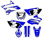 Enjoy Mfg Graphics Kit & Custom Number Plate Combo - Compatible Fit for 2015-2020 YAMAHA YZ 85 BLUE