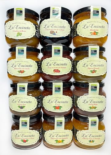 Mermeladas Artesanas. LOTE Surtido compuesto por 12 mermeladas. Mermeladas Caseras. Mermeladas Gourmet. Mermeladas pequeñas. Ideales como mermeladas gourmet regalo. Tarros de 235 grs.