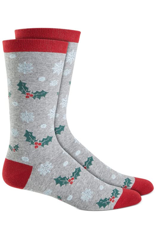 International Concepts Club Room Men's Holiday Socks (Holly Leaves, One Size)