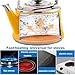 Yellow Tea Kettle for Stove Top, Stainless-Steel Whistling Teapot, Works for All Stovetops, Tea Pot for Hot Water for Coffee or Tea(2L)