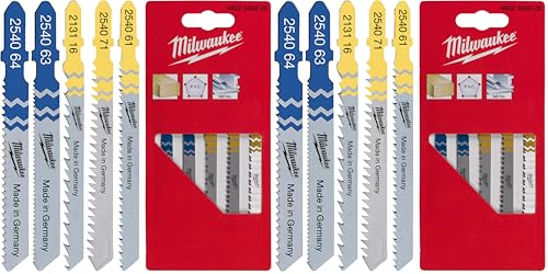 Milwaukee 4002395314850 Assortiment 5 Lames Scie Sauteuse, Multicolore (Lot de 2)
