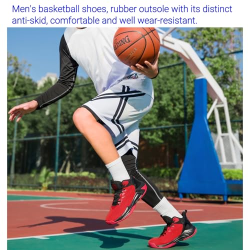 Image of Beita Basketball Shoes for Men High Upper Sneakers Breathable Sports Shoes Anti Slip