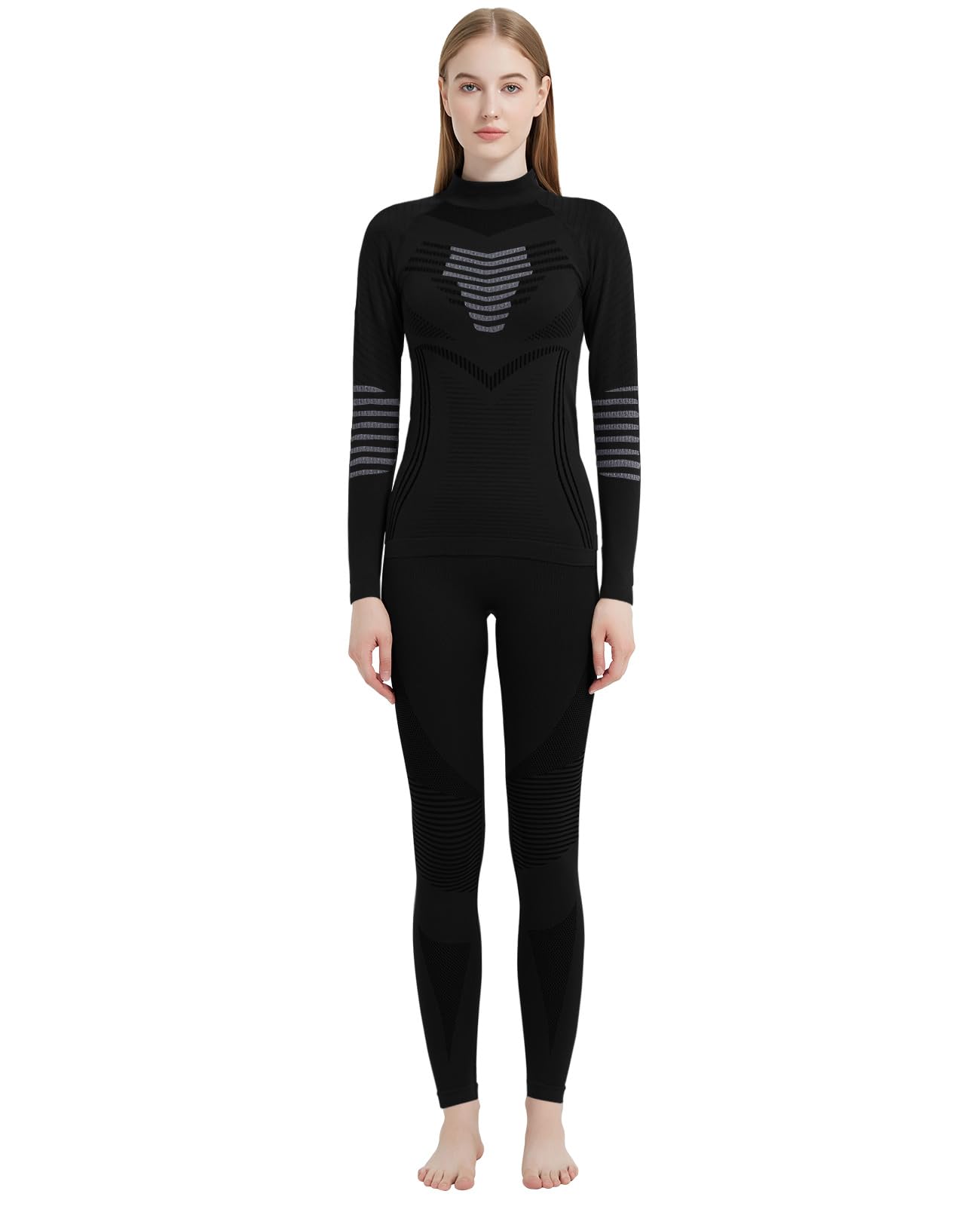 Zestaw warstw podstawowych Kobiety Thermal Underwear for Women Winter Warm Base Layer Compression Set
