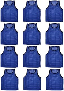 Bluedot Trading Youth 12 Blue Sports pinnies- 12 Scrimmage Training Vests