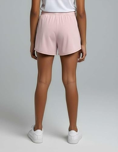 Miniatura 6 de Real Essentials Paquete de 3 pantalones cortos suaves y cómodos para niña, con cordón, pantalones cortos deportivos de yoga con bolsillos