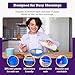 Just Solutions Crunch Anti-Soggy Cereal Bowl - Keeps Cereal Fresh & Crunchy | BPA Free | Microwave Safe | Ice Cream & Topping, Yogurt & Berries, Fries & Ketchup and More - Blue