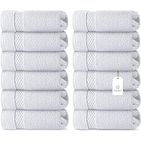 White Classic Luxury Cotton Flannel Towel Set Cover