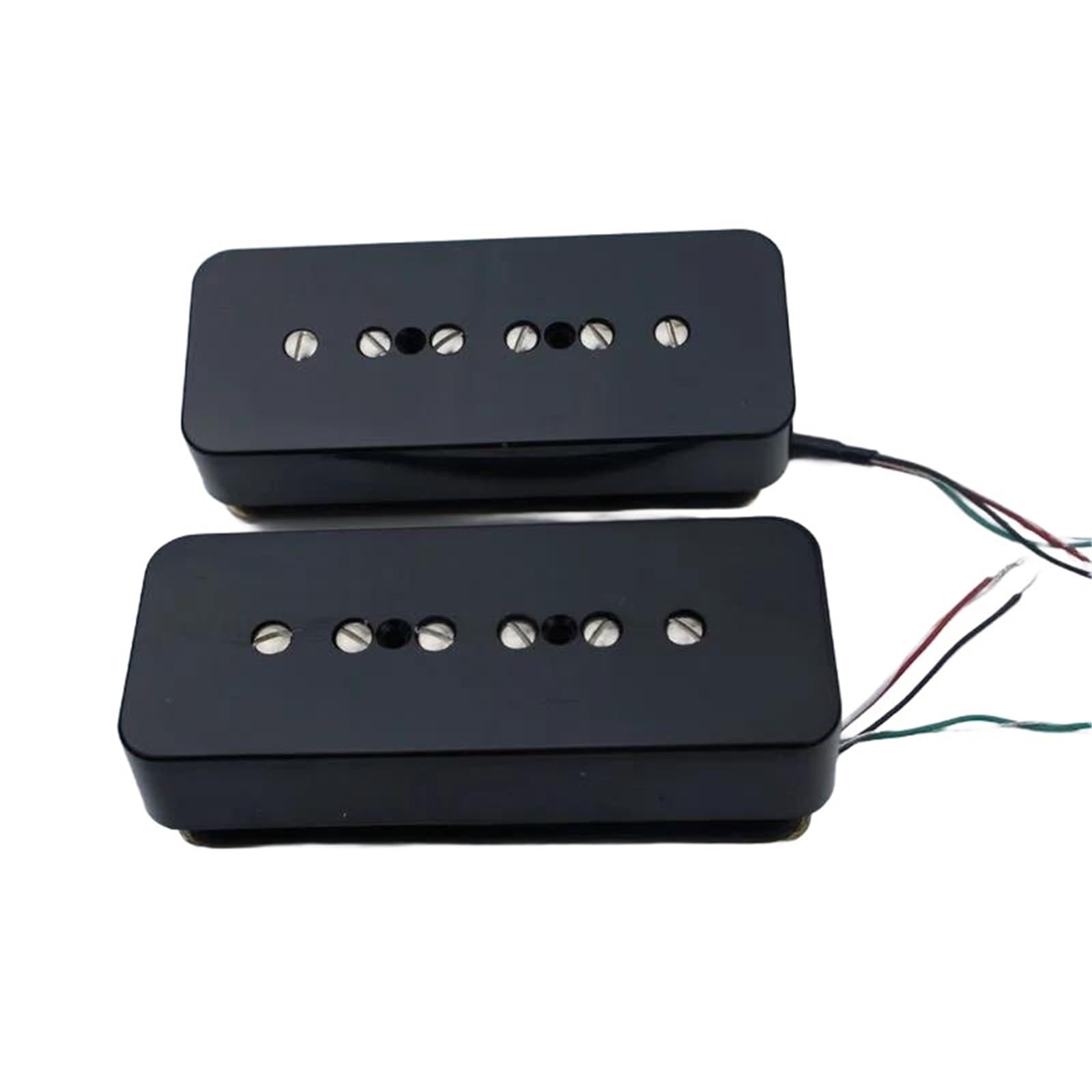 Rofesjonalnych Przetwornik Do Gitary Elektrycznej Pickup Gitarowy | 1 zestaw dwuwarstwowego przetwornika gitarowego z redukcją szumów, czarno-żółty(1 SET BK)