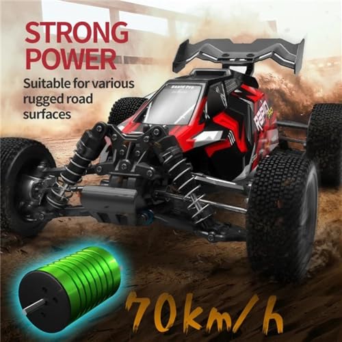 Image of 70 km /h Remote Control Car for Adults, Brushless Motor RC Car High Speed Offroad Drift Racing Car, 4WD Off Road Race Buggy, 3 Batteries (Blue)