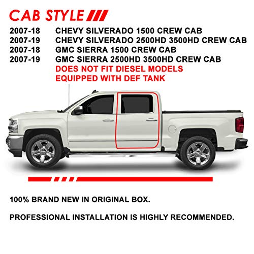 Estribos laterales para Chevy Silverado y GMC Sierra 07-19 miniatura 6