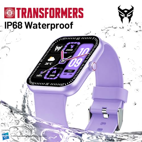 Transformers Fitness Tracker Smartwatch, Kids Smartwatch IP68, Purple - image 4