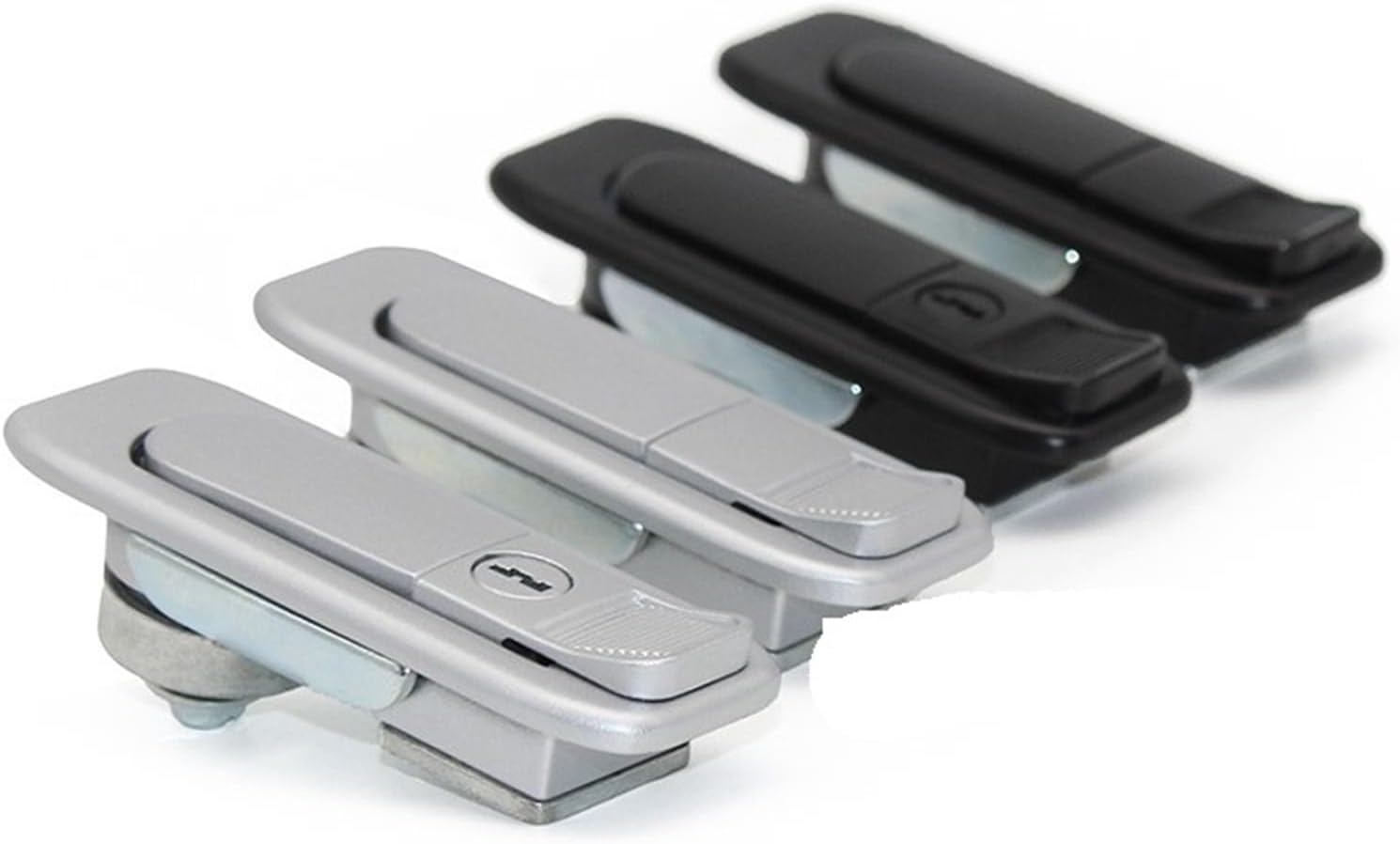 MS738 Pull to Open Push Button Lock Electric Box Plane Lock Switch Cabinet Door Lock Fire Hydrant Cabinet Handle Lock 1Pcs(Yellow)