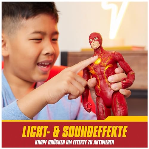 DC Comics - The Flash Speed Force Action-Figur zum Kinofilm, 30 cm, mit 15+ Licht- und Geräuscheffekten, ab 3 Jahren