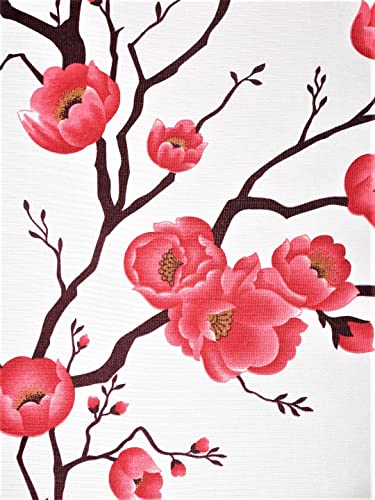 Image of Fashion String 2 Pieces Solid Patch 3D Tulip Eyelet Polyester Door Curtains - 7 Feet, Red