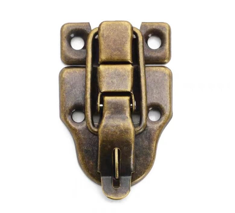 Loquet à bascule rétro en métal avec trou de cadenas pour boîte en bois et coffret à bijoux