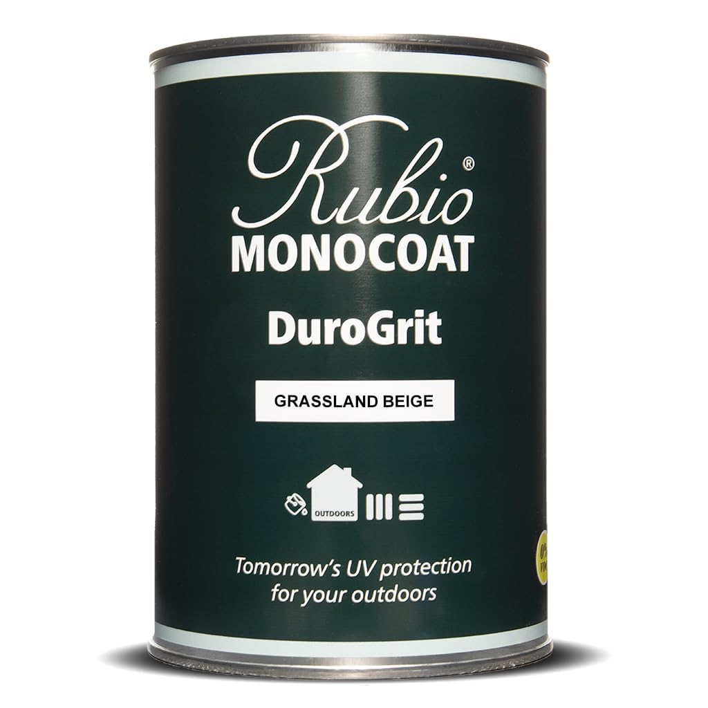 Rubio Monocoat DuroGrit Outdoor Wood Oil, Stain & Sealer - Prairie Dust | 1 Layer, UV Protection for Deck, Fence & Furniture | 0,5L
