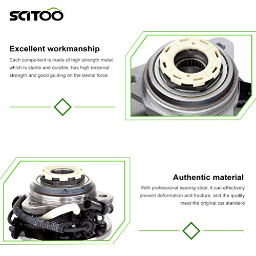 Scitoo 515027 Wheel Hub Assembly Front 1998-2000 For Ford Ranger 1998-2000 For Mazda B4000 B2500 B3000 Hub Bearing Assembly W/Abs #TOP2