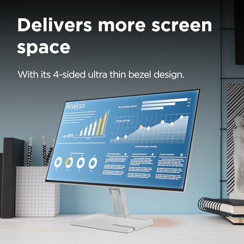 Image of Lenovo L27i-4B 27 Inch PC Monitor | FHD, 1080p, 48-100Hz, IPS, 4ms, VGA and HDMI