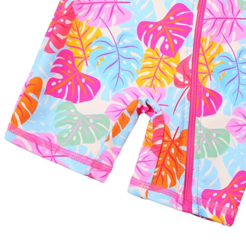 Image of HUAANIUE Toddler Girl Swimsuit Long Sleeve UPF50+ Sun Protection