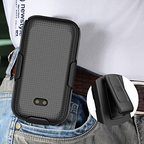 Nakedcellphone HOLCOM-XP3PLUS-BLACK Case With Clip For Sonim Xp3 Plus Flip Phone thumb #5
