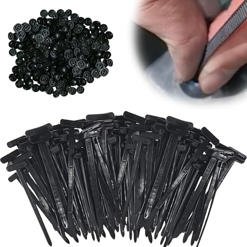 CWENDANER Hebilla universal de nailon para bridas (50/80/100/120/150/200 piezas). Fijación de nailon robusta, rápida y autoblocante para la industria, el automóvil y el hogar (50)