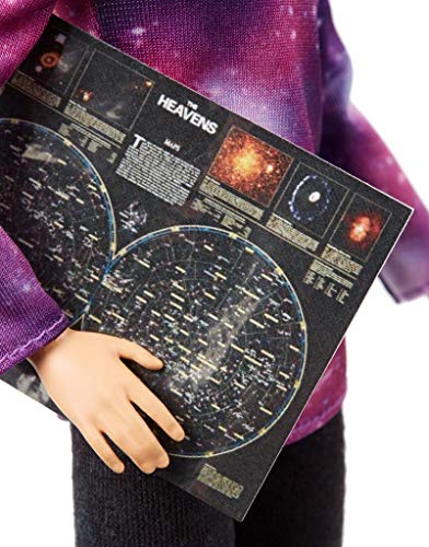 Barbie astrophysicist doll, rubia con telescopio y mapa estelar miniatura 3