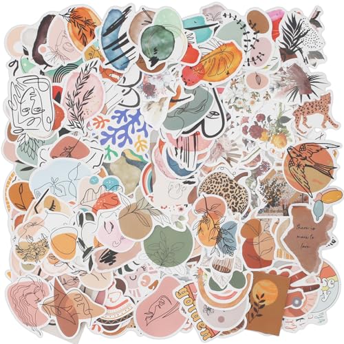 KATIMI 190 Piezas Set de Stickers Vintage, Stickers Estéticos, Stickers para Scrapbooking, Stickers de Vinilo Impermeables, Stickers Vintage para Casco, Laptop, Maleta, Diario y Proyectos DIY