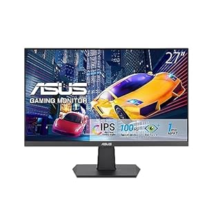 ASUS VA27EHF Eye Care Gaming Monitor – 27-inch, IPS, Full HD, Frameless, 100Hz, Adaptive-Sync, 1ms MPRT, HDMI, Low Blue Light, Flicker Free, Wall Mountable, Black
