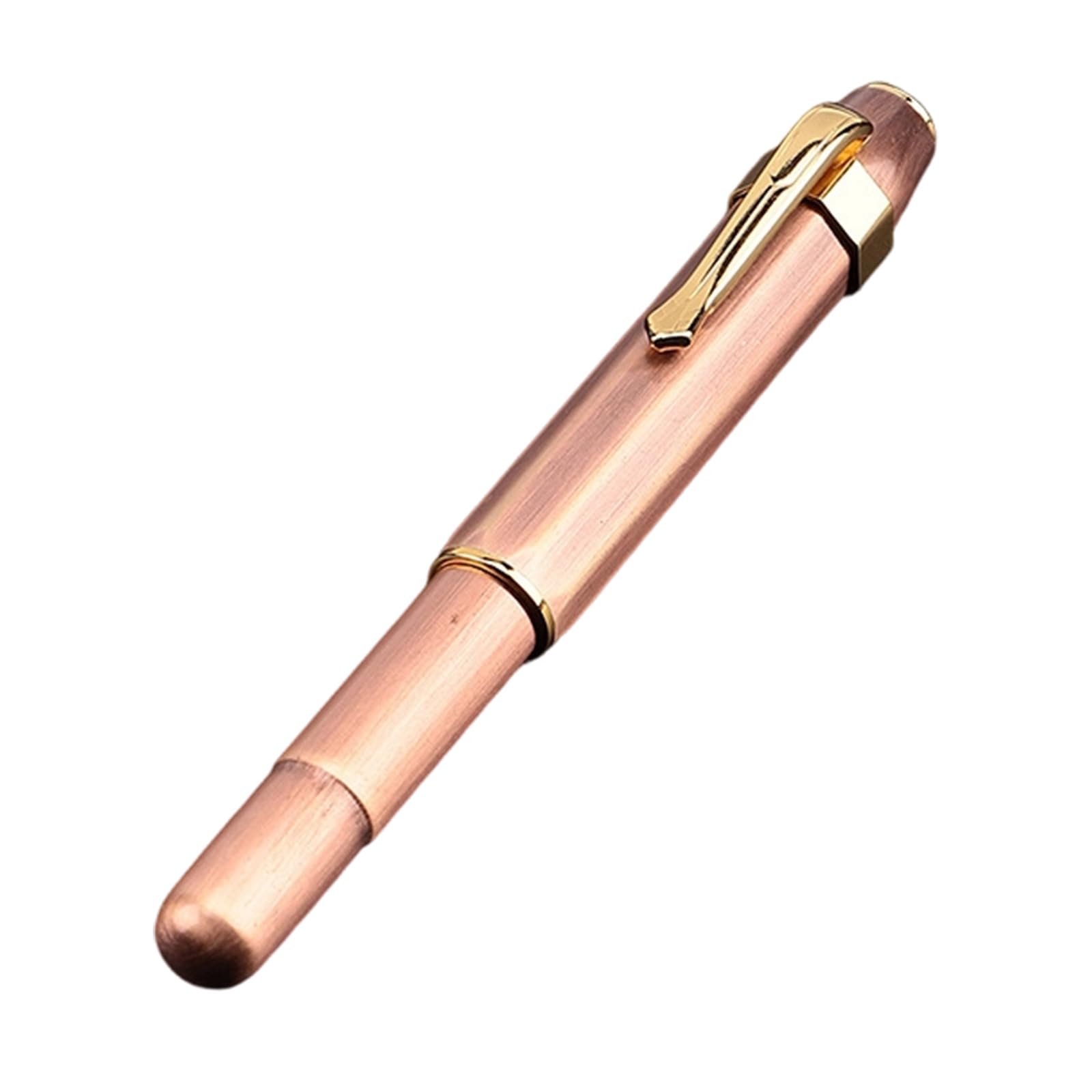 Retro Metal Fountain Pen Short Pocket Size, Ergonomic Brass Body, Travel-Friendly Writing Tool Retro Brass Pocket Size Pen